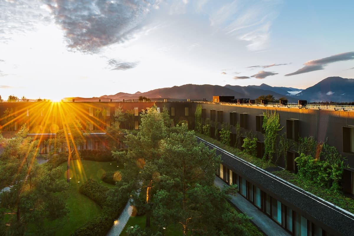 Sonnenuntergang am Lanserhof Tegernsee