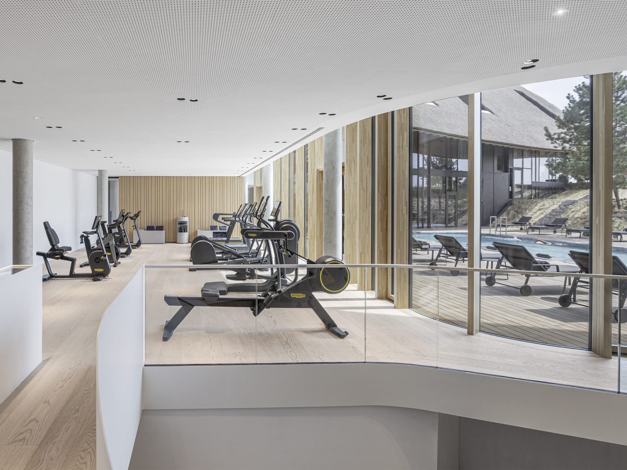 Innenaufnahme des Gym im Lanserhof Sylt