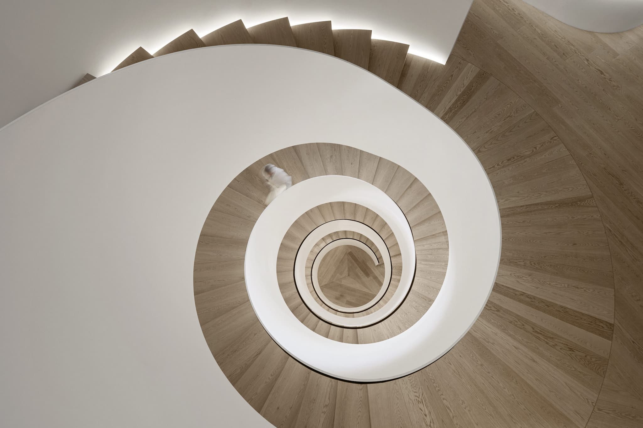 Draufsicht auf die Treppe im Lanserhof Sylt