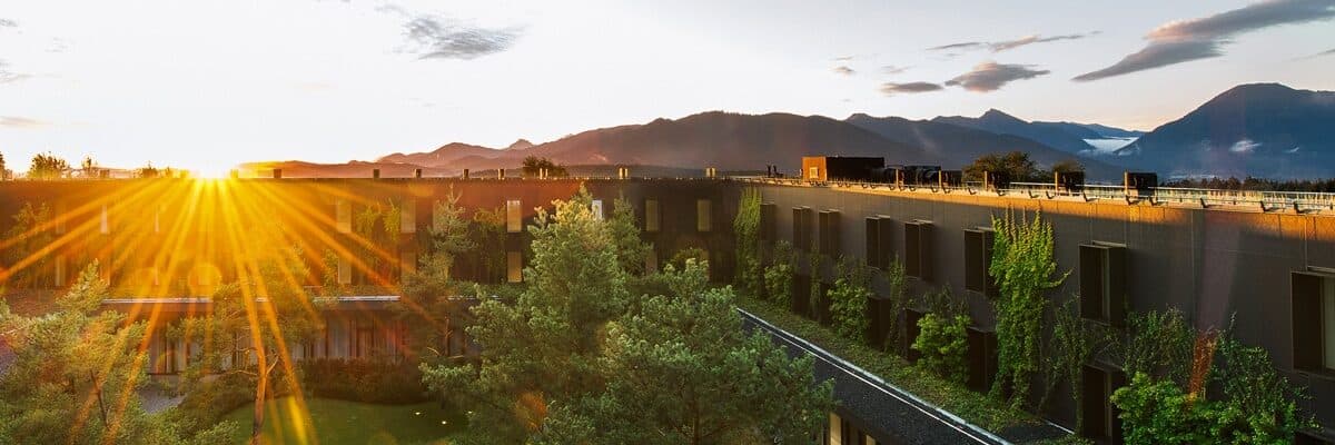 Sonnenuntergang am Lanserhof Tegernsee