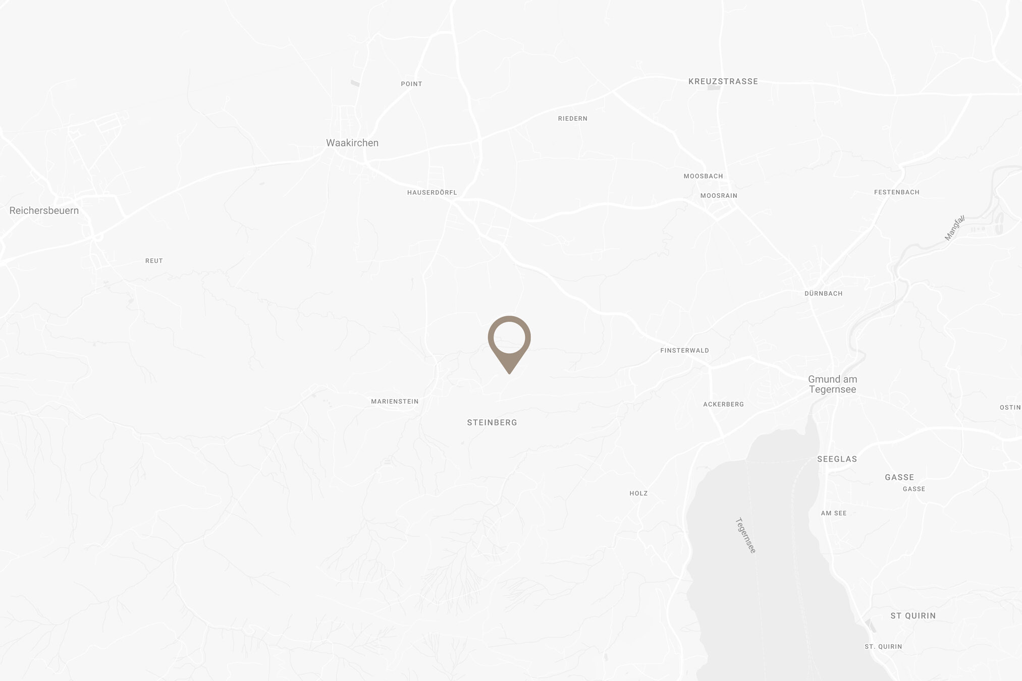 Karte mit Pin des Lanserhof Tegerensee